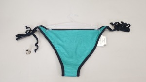 150 X BRAND NEW VINTAGE BOUTIQUE GREEN CONTRAST BIKINI BOTTOMS SIZE 38 - IN 1 BOX