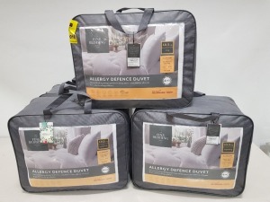 4 X BRAND NEW THE FINE BEDDING COMPANY ALLERGY DEFENCE DUVET'S THIS INCLUDES 2 KING SIZE 10.5 TOG , 1 SUPERKINGS 10.5 TOG AND ONE SUPERKINGS 13.5 TOG .