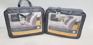 4 X BRAND NEW THE FINE BEDDING COMPANY ALLERGY DEFENCE DUVETS 2 SINGLE'S 13.5 TOG AND 2 SINGLE'S 10.5 TOG .