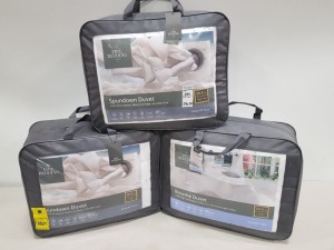 5 X BRAND NEW THE FINE BEDDING COMPANY SPUNDOWN DUVET'S 3 KING SIZE 10.5 TOG , 1 KING SIZE 13.5 TOG . AND 1 SUPER KING SIZE 10.5 TOG