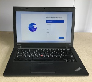 LENOVO T450 LAPTOP - INTEL Is-5300 CPU, 8GB RAM, 128GB SSD (NO CHARGER) - DATA WIPED & WINDOWS 11 INSTALLED