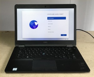 DELL LATITUDE E7470 LAPTOP, INTEL i7-6600U CPU, 8GB RAM, 256 GB SSD (DATA WIPED & WINDOWS 11 INSTALLED) - WITH CHARGER