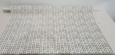 1 X ONE ROLL OF JACQUARD CURTAIN FABRIC BRAND- ISLA DESIGN - FREIGHTS COLOUR WAY - DOVE 137 CM - APPROX 8 M LENGTH RRP £26.99 PER SQUARE METRE - TOTAL £215.92 EST