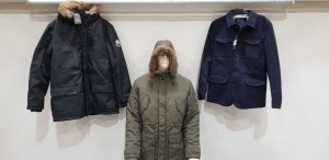 5 X BRAND NEW MIXED THREADBARE JACKETS 2 NAVY BLUE SIZE SMALL , 2 BLACK ONE MEDIUM AND ONE LARGE , ONE GREEN SIZE MEDIUM - RRP EACH £59.99 - TOTAL £299.95