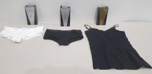 APPROX 150 X BRAND NEW BLACKSPADE AURA LACE / AURA SATIN WOMENS UNDERWEAR AND SHOULDER STRAP VESTS - IN BLACK / WHITE AND CREAM - IN VARIOUS SIZES TO INCLUDE S / M / L / XL - IN 5 TRAYS