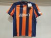 14 X BRAND NEW CASTORE RANGERS THIRD T SHIRT IN BLUE / ORANGE SIZE JUNIOR-MEDIUM