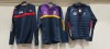 15 X PIECE MIXED KIDS CLOTHING LOT CONTAINING ONEILLS PADDED HOODY IN NAVY BLUE /PINK/WHITE SIZE LARGE , ONEILLS WEXFORD FLEECE/HOODIE IN PURPLE/NAVY BLUE SIZE SMALL , ONEILLS ST JAMES JERSEY IN MAROON/GREEN SIZE SMALL , ONEILLS CORK PEAK 183 CREW NECK TO