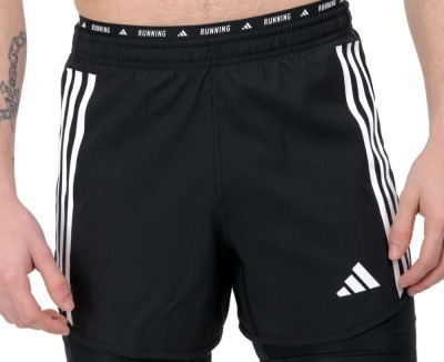 12 X BRAND NEW ADIDAS RUNNING SHORTS IN BLACK/WHITE SIZE'S 4 IN 30 , 4 IN 34 , 4 IN 28 (SHORTS ONLY - NOT 2 IN 1 AS IMAGE)