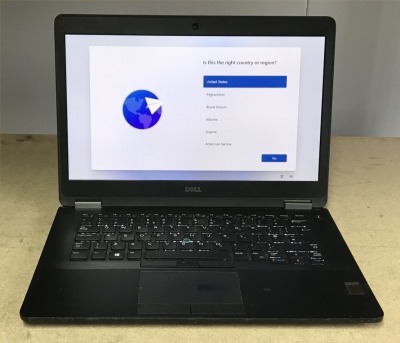 DELL LATITUDE E7470 LAPTOP, INTEL I7-6600U CPU, 8GB RAM, 256GB SSD, DATA WIPED WITH WINDOWS 11 INSTALLED - NO CHARGER