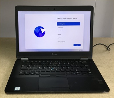 DELL LATITUDE E7470 LAPTOP, INTEL I7-6600U CPU, 8GB RAM, 256GB SSD, DATA WIPED WITH WINDOWS 11 INSTALLED - NO CHARGER