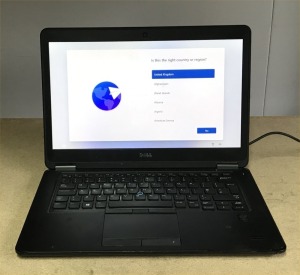 DELL LATITUDE E7450 LAPTOP, INTEL I7-5600U CPU, 8GB RAM, 256GB SSD (NOTE BATTERY IS FAULTY & NEEDS REPLACING), DATA WIPED WITH WINDOWS 11 INSTALLED - NO CHARGER