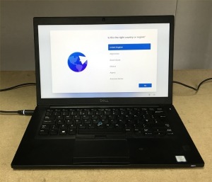 DELL LATITUDE 7450 LAPTOP, INTEL I7-8650U CPU, 8GB RAM, 256GB SSD, DATA WIPED WITH WINDOWS 11 INSTALLED - NO CHARGER