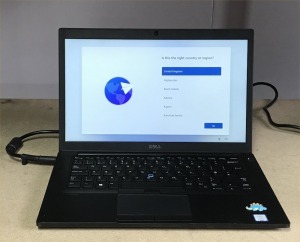 DELL LATITUDE 7480 LAPTOP, INTEL I5-7200U CPU, 8GB RAM, 256GB SSD, DATA WIPED WITH WINDOWS 11 INSTALLED - NO CHARGER