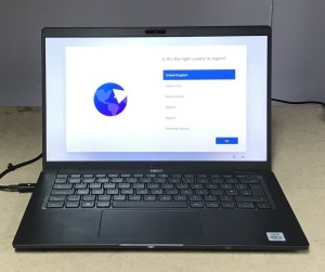 DELL LATITUDE 7410 LAPTOP, INTEL I5-1021U CPU, 8GB RAM, 256GB SSD, DATA WIPED WITH WINDOWS 11 INSTALLED - NO CHARGER