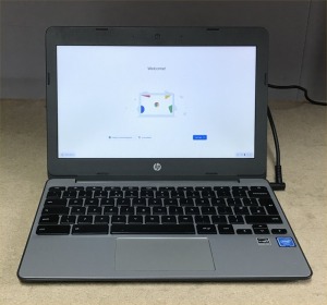 HP 11-V001NA CHROMEBOOK, INTEL CELERON N3060 CPU, 4GB RAM, 16GB e MMC WITH CHARGER (DATA WIPED & FACTORY RESET)