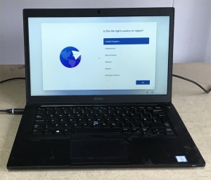 DELL LATITUDE 7480 LAPTOP, INTEL i7-7600 CPU, 8GB RAM, 256GB SSD (DATA WIPED WITH WINDOWS 11 INSTALLED) - FAULTY TRACKPAD BUTTON