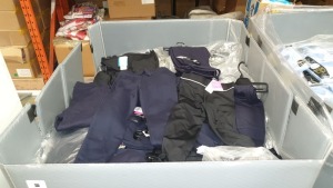 FULL PALLET OF 419 X 2 PACKS OF BRAND NEW NAVY BLUE TESCO F & F SCHOOL UNISEX JOGGERS PLUS BLACK SHORTS (TOTAL RRP £2095 MIN) IN VARIOUS SIZES (NOTE PALLET JACKET NOT INCLUDED)