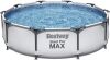 1 X BESTWAY STEEL PRO MAX ABOVE GROUND ROUND FRAME SWIMMING POOL - PRISMATIC STONE PRINTED INNER LINER ( 3.05 METER X 76 CM ) - ( 4 ,678 LITRE CAPACITY ) (PLEASE NOTE BOX IS DAMAGED - ITEM APPEARS INTACT - SEE IMAGE)