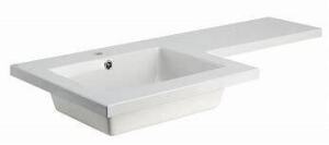 10 X BRAND NEW COOK & LEWIS ARDESSO LEFT HAND L SHAPE BASINS - ON 1 PLT LENGTH - 107 CM / WIDTH 48 CM / HEIGHT 3 CM