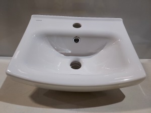 56 X BRAND NEW CAVALIER CERSANIT SINGLE TAP BASINS - ON 1 PLT ( CODE : 817 B )