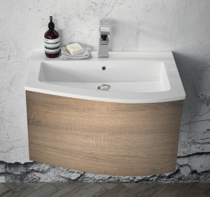 11 X BRAND NEW ELATION 700 CURVED RIGHT HAND GELSTONE BASINS - ON 1 PLT ( CODE : 881R )