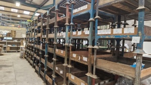 120 STACKABLE STILLAGES APPROX 2.5' X 2'5' *** PLEASE NOTE: ASSETS ARE LOCATED HASLINGDEN, ROSSENDALE & WILL REQUIRE COLLECTION BY FRIDAY 11TH MAY - WINNING BIDDER WILL BE PROVIDED WITH FULL DETAILS AFTER PAYMENT ON REQUEST ***