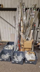 PALLET CAGE CONTAINING VARIOUS CURTAIN POLES, CURTIAN POLE ENDS AND CURTAIN RINGS *** PLEASE NOTE: ASSETS ARE LOCATED HASLINGDEN, ROSSENDALE & WILL REQUIRE COLLECTION BY FRIDAY 11TH MAY - WINNING BIDDER WILL BE PROVIDED WITH FULL DETAILS AFTER PAYMENT ON 