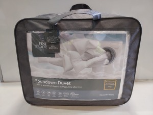 5 X BRAND NEW THE FINE BEDDING COMPANY SPUNDOWN DUVETS - - WASHABLE - QUICK DRYING - SMARTFIL FIBRE - ALL IN SIZE KING 2 X 10.5 TOG / 2 X 13.5 TOG / 1 X FOUR SEASON 4.5 TOG + 9 TOG