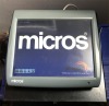 MICROS W5A ELECTRONIC POS TERMINAL (DATA WIPED) WITH FULL SIZE BLACK TWO SLOT 24V ELECTRONIC CASH REGISTER