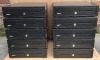 10 X FULL SIZE BLACK TWO SLOT 24V ELECTRONIC CASH DRAWERS WITH STANDARD 6 PIN RJ CONNECTOR