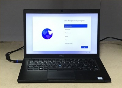 DELL LATITUDE 7490 LAPTOP, INTEL I7-8650U CPU, 8GB RAM, 256GB SSD, DATA WIPED & WIN 11 INSTALLED, GOOD BATTERY, WITH CHARGER, BOXED