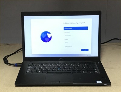 DELL LATITUDE 7490 LAPTOP, INTEL I7-8650U CPU, 8GB RAM, 256GB SSD, DATA WIPED & WIN 11 INSTALLED, GOOD BATTERY - NO CHARGER