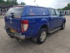 BLUE FORD RANGER LIMITED 4X4 DCB TD DIESEL PICKUP 2198CC FIRST REGISTERED 5/4/2016 REG: MF16YDR MILEAGE :110512 MOT UNTIL 30/8/24 NO V5 PLEASE NOTE CRACKED WINDSCREEN DAMAGE TO PASSENGER FOOT STEP - 3