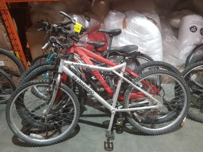 4 PIECE MIXED BIKE LOT CONTAINING DAEWOO GENESIS, HARDROCK SPORT, APOLLO FS26, APOLLO VIVID