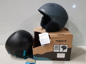 20 X BRAND NEW TERMIT SNOWBOARDING HELMETS IN BLACK SIZES M -(SOME BOXES MAYBE DAMAGED)