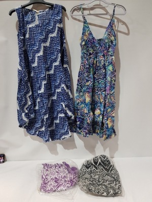 24 X BRAND NEW MIXED STYLES AND SIZES SUMMER PISTACHIO DRESSES (RRP £25 - TOTAL £600) IN TWO TRAYS- TRAYS NOT INCLUDED