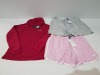 17 X BRAND NEW MIXED LOT CONTAINING 10 BRAVE SOUL SWIM SHORTS, 7 IN HOT PINK SIZE LARGE, 2 IN GREY SIZE LARGE, 1 IN SIZE XL GREY- 7 WOMENS MONTES LIGHTWEIGHT HOODIES IN MIXED SIZES AND COLOURS(TOTAL RRP £400)- IN ONE TRAY- TRAY NOT INCLUDED