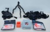 MISC GO PRO / TELESIN LOT OF 9 ITEMS IE. GO PRO - 3 X BODY HARNESSES, 1 X PET HARDNESS, 1 X FLEXIBLE TRIPOD, 1 X BITE MOUNT & FLOATY, 1 X FLOATY PLUS 2 X TELSESIN BITE MOUNTS