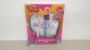 36 X BRAND NEW DREAMWORKS TROLLS CREATIVE SCRAPBOOK AND CARDS - IN 6 BOXES