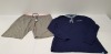 8 X BRAND NEW MIXED DUKE SHORTS, T-SHIRTS, POLO TOPS AND TROUSERS. ALL IN MIXED SIZES AND STYLES (RRP £39.99 EACH- TOTAL £319) IN ONE TRAY- TRAY NOT INCLUDED