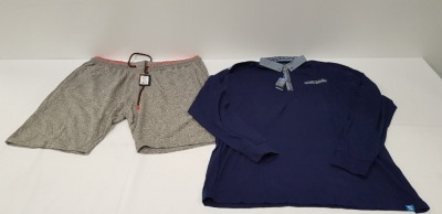 8 X BRAND NEW MIXED DUKE SHORTS, T-SHIRTS, POLO TOPS AND TROUSERS. ALL IN MIXED SIZES AND STYLES (RRP £39.99 EACH- TOTAL £319) IN ONE TRAY- TRAY NOT INCLUDED