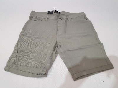 10 X BRAND NEW MENS THREADBARE CHINO DENIM SHORTS IN MINT SIZES INCLUDE FIVE 32 WAIST, TWO 34 WAIST, THREE 36 WAIST(RRP £29.99 EACH TOTAL £299) IN ONE TRAY- TRAY NOT INCLUDED