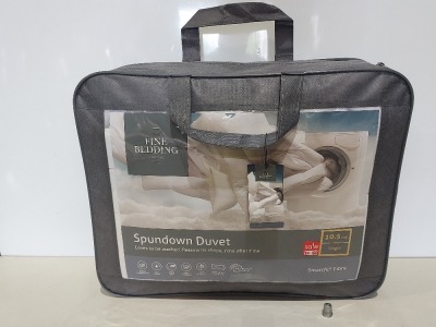 6 X BRAND NEW THE FINE BEDDING COMPANY SPUNDOWN DUVETS IN SINGLE 10.5 TOG