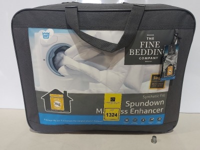 7 X BRAND NEW THE FINE BEDDING COMPANY SPUNDOWN MATTRESS ENHANCER IN SINGLE