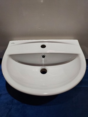 22 X BRAND NEW BOXED MITO WHITE WASH BASINS
