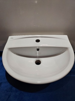 22 X BRAND NEW BOXED MITO WHITE WASH BASINS