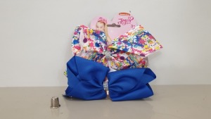 48 X JOJO SIWA 2 PIECE BOW SET 
-PINK CUPCAKE AND BLUE UNICORN