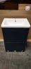 4 X BRAND NEW BATH STORE LUCCA FLOOR STANDING 2 DRAWER VANITY UNIT WITH SOFT CLOSE - IN INDIGO MATT (BS4102/462) - WITH MATCHING 4 X BRAND NEW ELATION 600 GELSTONE BASINS (CODE 849 )