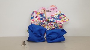 100 X BRAND NEW JOJO SIWA 2 PIECE BOW SET 
- PAINT AND COBALT - IN 5 BOXES