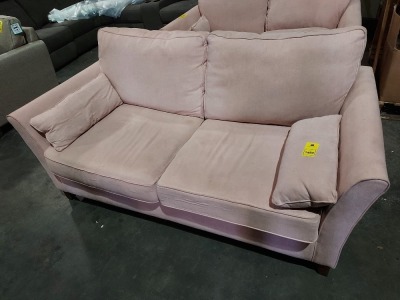 1 X TWO SEATER SOFA IN PINK (USED)